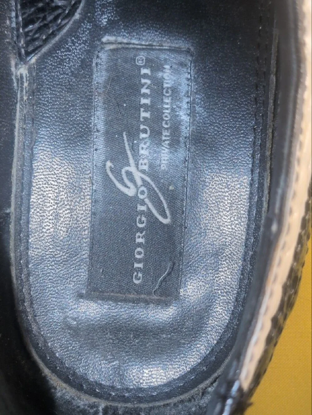 Vintage Giorgio Brutini Black & White Men's Two-Tone Wingtip Dress Shoes